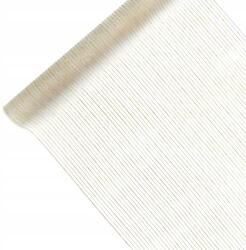 Party Deco Organza futófelület fehér, arany csíkos nyomott mintával 9m asztalterítő (ORD48-008-4)