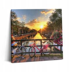 Wallfluent Fotó-Vászon Falikép Napfelkelte Amszterdam felett 60x60 cm (010030010270000074905)