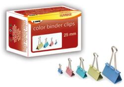  Binder csipesz 25mm színes 12 darabos (HJV0812) - vectraline