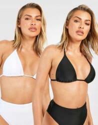 Boohoo Fehér Fekete Fürdőruha Felső Szett Klasszikus Boohoo 36