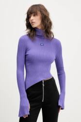 HUGO Blue pulóver könnyű, lila, garbónyakú, 50548163 - lila XS