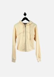 Missguided Rövid Kapucnis Pulóver, Size 40, ekrü, 52% poliészter, 48% pamut (587730)