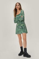 Nasty Gal Zöld Mini Ruha Mintás (36) (471349)