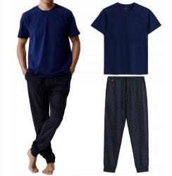 Atlantic Férfi Pizsama pamut rövid ujjú NMP-388 meleg Atlantic *L (NMP-388-NIEC_GRA-L)