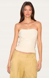 Prettylittlething KC01305 Prettylittlething Fodros Felső Bézs Nyitott Vállakkal (35) L