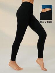 Shein Leggings Cicanadrág Klasszikus Fekete Sportos 36 S__s