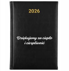FunnyCase Naptár Fekete A5 2026 Ajándék Pedagógusnap Melegségért és Türelemért (Kalendarz Czarny Za Ciepło I Cierpliwość)