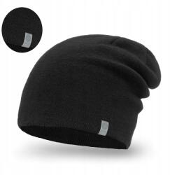 PaMaMi Férfi téli sapka fekete Pamami sima klasszikus meleg Lengyel 15012 (Klasyczna Czapka Jesienno-Zimowa męska)