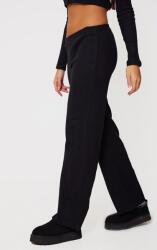 Prettylittlething Fekete Anyagú Nadrág Harang Gumis Derékkal Prettylittlething 34