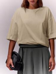 Shein LC34218 Musera Sima Bézs Oversize Póló (38) Xs