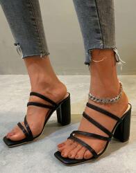 Shein Szandál Elegáns Bebújós Cipő Fekete 41 41 (5900446012306)