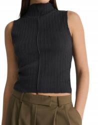 Reserved Bordázott Ujjatlan Felső, Size 38, 95% poliészter, szürke