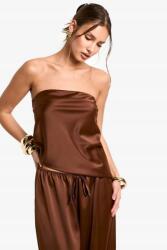 Boohoo LC95314 Boohoo Szatén Nyitott Vállú Elegáns Felső (35) L