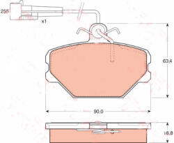 Első fékbetét Fiat Panda Tipo Uno 1986-00 MP263.1