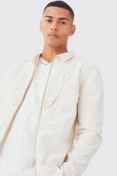 Boohooman XC44314 Boohoo Vastag Cipzáras Hosszú Ujjú Ing (10) Xs