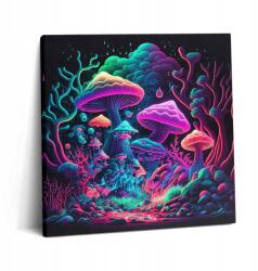 Wallfluent Canvas Vászonkép Előszobába Könnyű Összeszerelés Neon Gomba 60x60 cm (010030010270000075353)