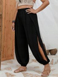 Shein IC52217 Shein Fekete Széles Nadrág Magas Derékkal (41) 44