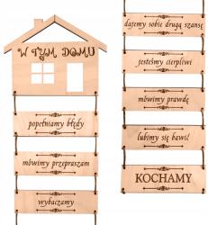 GrawerniaDDZ Ebben a házban, gravírozott rétegelt lemez dekoráció (Dom)