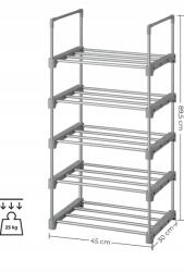 SONGMICS Cipősszekrény Songmics 45 x 89, 5 x 30 cm szürke (LSA005G02)