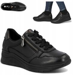 RIEKER Bőr Sneakers 39 Női Tornacipő Kényelmes Félcipő Platform (Rieker N9501-01)