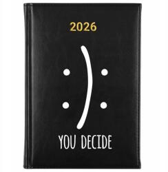 FunnyCase Könyvnaptár 2026 You Decide Fekete tervező Időzítő Ajándék Wz (Kalendarz Czarny YOU DECIDE)