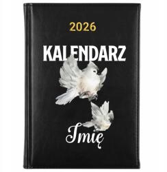 FunnyCase Könyvnaptár 2026 Madarak *név* Fekete tervező Ajándék határidőnapló (Kalendarz Czarny PTAKI *IMIĘ*)