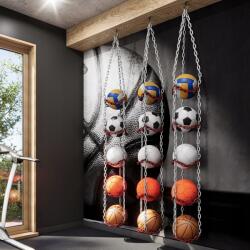 FBSYS X5 labdatartó, 5 labdához, fehér-fekete (fbsys-x5-biało-czarny)