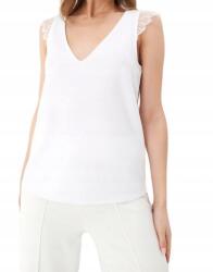 Mohito XC36306 Fehér Felső V-nyakkivágással Csipkés Elemekkel S
