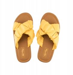  Női flip-flop papucs Flip Flop könnyű nyári sárga klasszikus bőr utánzat r 42 (30766 000 7011)