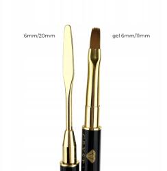 Crystal Professional Díszítő ecset (kétoldalas) 11 mm/6 mm 6 mm/20 mm Cr spatulával