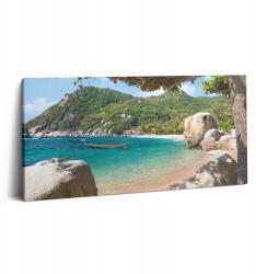 Wallfluent Fotó-Vászon Falikép Kilátás A Tengerre Koh Tao Thaiföld 100x50 cm (010030010010000076031)