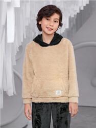 Shein Fiú Pulóver Bézs Kapucnis 134 Eda