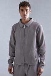 Boohooman T41210 Boohoo Fodros Férfi Ing Cipzáras Zsebekkel M