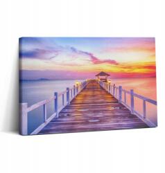 Wallfluent Vászonkép Canvas Vendégszoba Tartós Fali Híd Kikötő 30x20 cm (010030010150000007417)