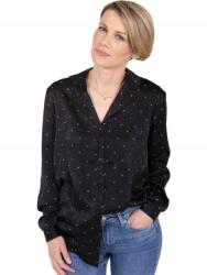 ICHI Fekete Szatén Mintás Ing (L) (591729)