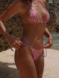 Shein CC32204 Shein Kötött Fürdőruha Kétrészes Virágos (29) XL