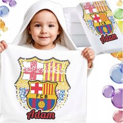 Wyczaruj Prezent Gyerek Törölköző Óvodába Bölcsődébe Barcelona Barca Névvel 30x50 (PRZEDSZKOLE 30x50 dzień chłopaka dziecka)