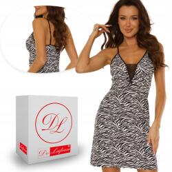 De Lafense vékony vállpántos hálóing Savannah 746 fekete fehér L (32926807460323300)