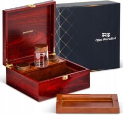  Fából készült asztali tároló doboz parfümtartó tálcával (5283806684043432489)