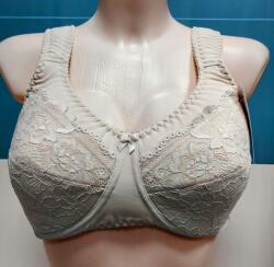 Kostar bézs 80D merevítős melltartó, zsebekkel, csipkével díszített (305)