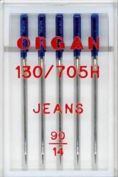Organ Tűk Organ géphez Jeans féllapos gépi méret 90 5db (ORGAN JEANS 90)