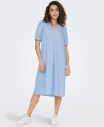 ONLY Kék, Virágos, Midi Ruha, Size M, V-nyakú, rövid ujjú (474594)