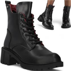 Filippo Női bőr bokacsizma, Size 38, platformtalpú, fekete (Filippo DBT6501/25 BK)