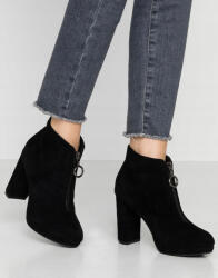 XTI Bakancs, fekete, Size 39, szintetikus, velúr sarokkal (49570)