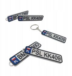 Kulcstartó Tábla Regisztrációs szám Bármilyen Felirat Név Becenév Gadget