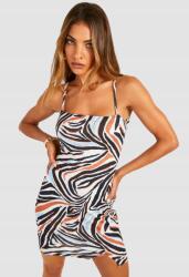 Boohoo Színes Mintás Mini Ruha (36) (GZZ65196-144)