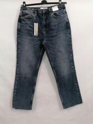  Kék Egyenes Szárú Pamut Farmernadrág