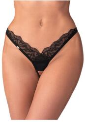 Obsessive - áttetsző, csipkés tanga (fekete)