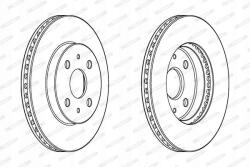 Ferodo 2 X Ferodo féktárcsa DDF1758C
