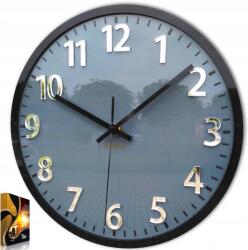 ModernClock Falióra 30cm számok tükör modern, elegáns design csendes 3D (Zegar lustrzany)